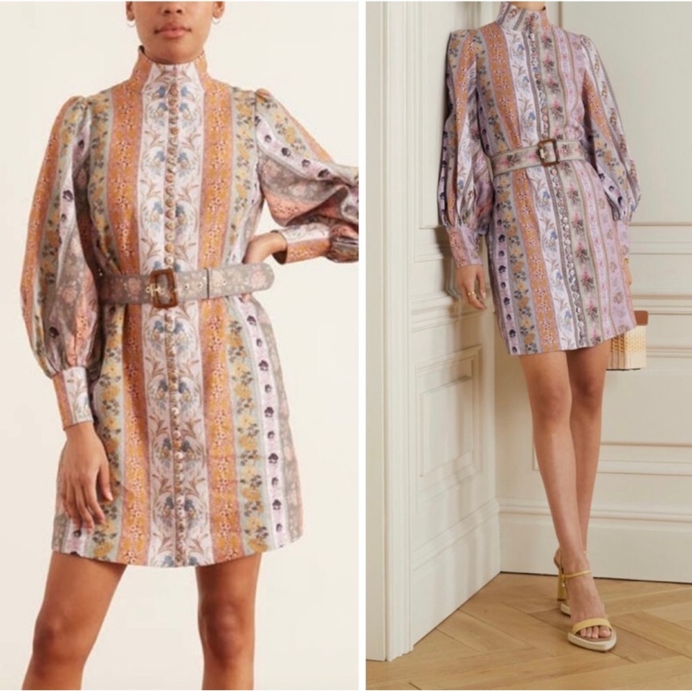 Zimmerman Floral High Neck Dress